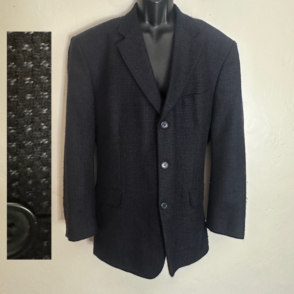 Lord West Textured Wool Blazer 46R Gently worn Pure lambs' wool 3 button